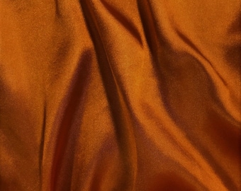 Cinnamon 58-59&quot; Wide - 96 percent Polyester, 4% Spandex Light Weight Silky Stretch Charmeuse Satin Fabric by The Yard.
