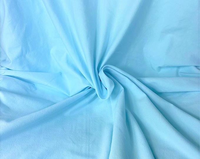 Light Blue Shiny Milliskin Nylon Spandex Fabric 4 Way Stretch 58" Wide Sold by The Yard