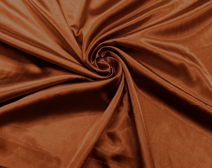 Cinnamon Light Weight Silky Stretch Charmeuse Satin Fabric/60" Wide/Cosplay.