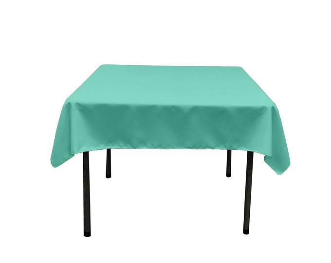 Jade Square Polyester Poplin Table Overlay - Diamond. Choose Size Below