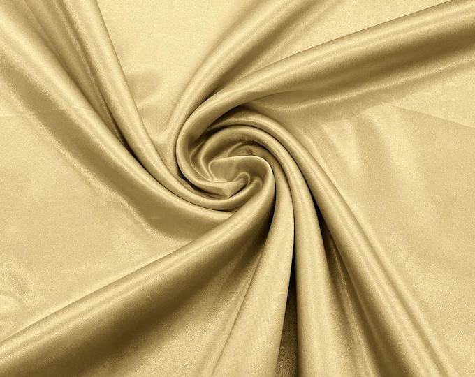 Light Yellow Crepe Back Satin Fabric 58" Wide| Bridal| Prom| Nightgown| Wedding.
