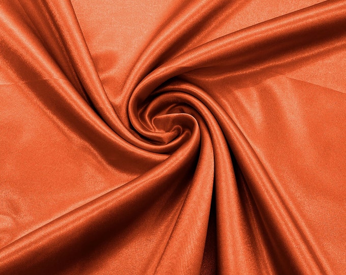 Dark Orange Crepe Back Satin Bridal Fabric Draper/Prom/Wedding/58" Inches Wide Japan Quality.