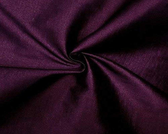 Plum 58" Wide Medium Weight Stretch Two Tone Taffeta Fabric, Sold By The Yard.