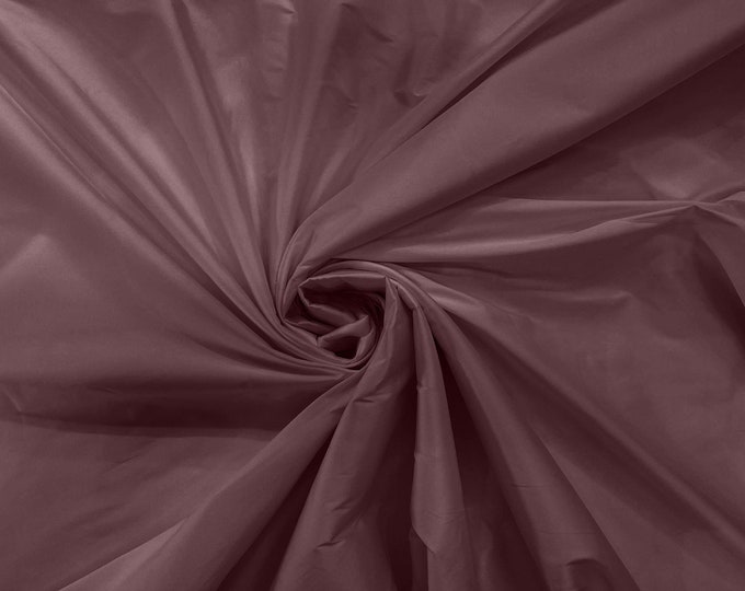 Dark Mauve 100% Polyester Imitation Silk Taffeta Fabric 55" Wide/Costume/Dress/Cosplay/Wedding.