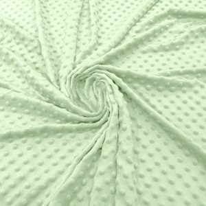 Sage 58&quot; Wide 100%  Polyester Minky Dimple Dot Soft Cuddle Fabric SEW Craft Sold by The Yard.