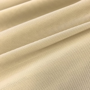 Champagne 58/60&quot; Wide Solid Stretch Power Mesh Fabric Nylon Spandex Sold By The Yard.