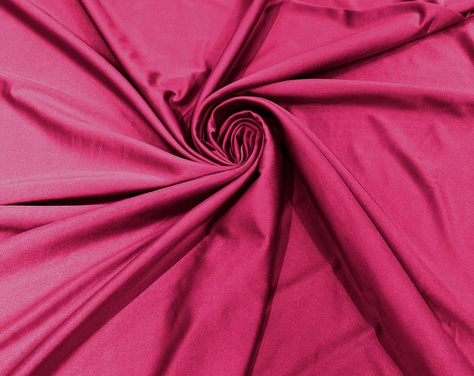 Fuchsia Shiny Milliskin Nylon Spandex Fabric 4 Way Stretch 58" Wide Sold by The Yard