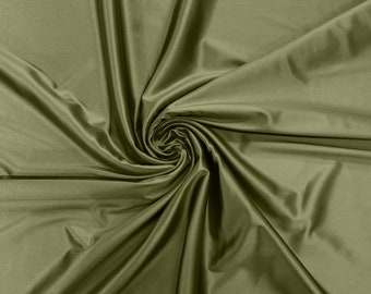 Sage Green Heavy Shiny Satin Stretch Spandex Fabric/58 Inches Wide/Prom/Wedding/Cosplays.