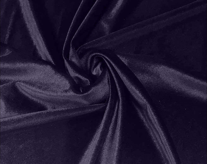 Purple 58"/60Inches Wide Royal Velvet Upholstery Fabric. Sold By The Yard.