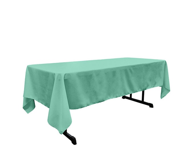 Ice Mint - Rectangular Polyester Poplin Tablecloth / Party supply.