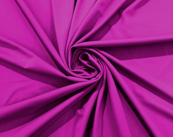 Fuchsia Milliskin Nylon Spandex Stretch Dull Tricot Medium Weight Fabric for Apparel/4 Way Fabric/Swimwear/Activewear/Sportswear/Costume