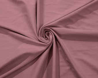 Rose Stretch Ponte De Roma 320 GSM Knit Poly Rayon Fabric by the Yard.
