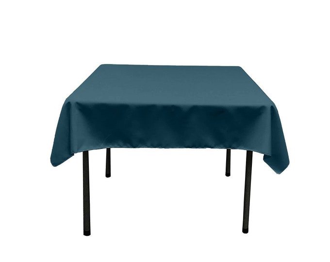 Wedge Wood Blue Square Polyester Poplin Table Overlay - Diamond. Choose Size Below