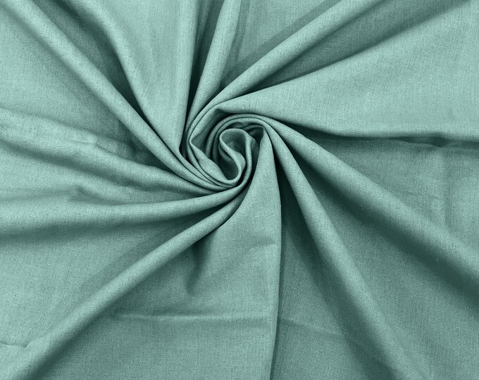 Seafoam Medium Weight Natural Linen Fabric/50 " Wide/Clothing