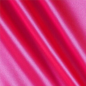 Fuchsia Light Weight Charmeuse Satin Fabric for Wedding Dress 60&quot; inches wide sold by The Yard.