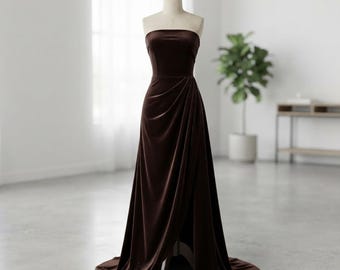 Brown Stretch Velvet Fabric 58" Wide| Apparel Costumes, Sold By The Yard