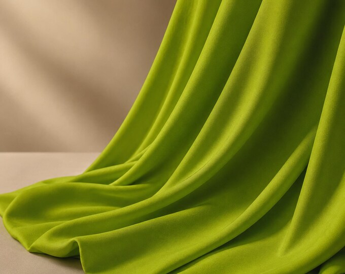 Dark Lime Green ITY 2 Way Stretch Spandex Knit Fabric| 58" Wide| Nightgown| sewing project