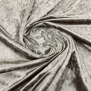 Taupe 60 &quot;breites 90% Polyester 10 Prozent Elasthan Stretch Crushed Samt-Stoff für Nähen Bekleidung Kostüme Handwerk, verkauft lose Lagerware.