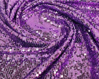 Lavender Sequins Taffeta Fabric-Glitz Sequins Taffeta Fabric-Raindrop Sequins-54” Wide-Sold By The Yard.