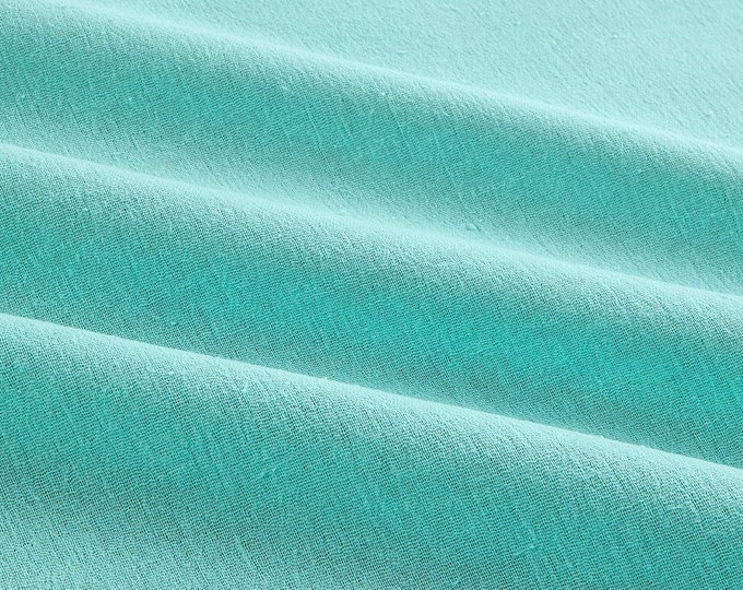Mint Cotton Gauze Fabric 100% Cotton 48/50" inches Wide Crinkled Lightweight Sold by The Yard.