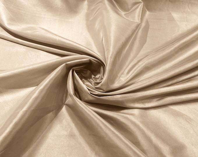 Solid Taffeta Fabric/ Taffeta Fabric By the Yard/ Apparel, Costume, Dress, Cosplay, Wedding. Champagne