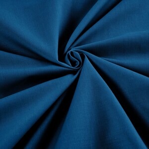 Ocean Blue - 58-59&quot; Wide Premium Light Weight Poly Cotton Blend Broadcloth Fabric Sold By The Yard.