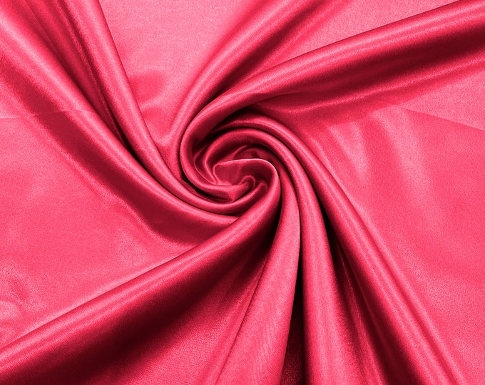 Dark Fuchsia Crepe Back Satin Bridal Fabric Draper/Prom/Wedding/58" Inches Wide Japan Quality.