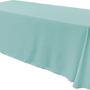 Aqua - Rectangular Polyester Poplin Tablecloth Floor Length / Party supply