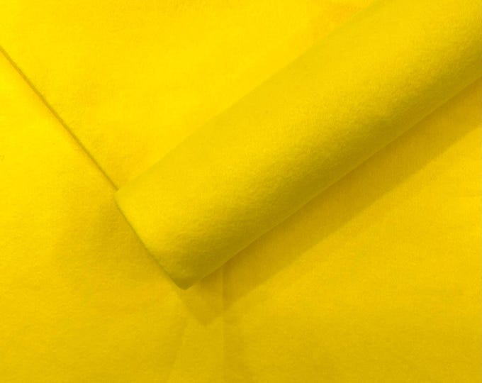 Bright Yellow Acrylic Craft Felt Fabric by The Yard 72" Wide.