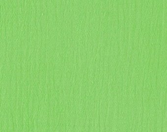 Lime Green Cotton Gauze Fabric 100% Cotton 48/50" inches Wide Crinkled Lightweight Sold by The Yard.