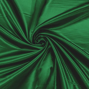 Hunter Green Heavy Shiny Bridal Satin Fabric for Wedding Dress, 60&quot; inches wide sold by The Yard. New Colors