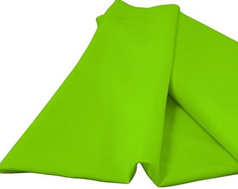Lime Green 60" Wide 100% Polyester Spun Poplin Fabric Sold By The Yard.