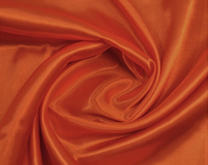 Cinnamon Heavy Shiny Bridal Satin Fabric for Wedding Dress, 60" inches wide sold by The Yard.