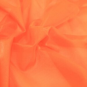 Oranje 58/60&quot; breed 100% polyester Zacht lichtgewicht, transparant, doorzichtige kristalorganzastof Wordt op maat gesneden.
