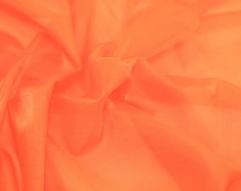 Orange 58/60" Wide 100% Polyester Soft Light Weight, Sheer, See Through Crystal Organza Fabric Sold By The Yard.