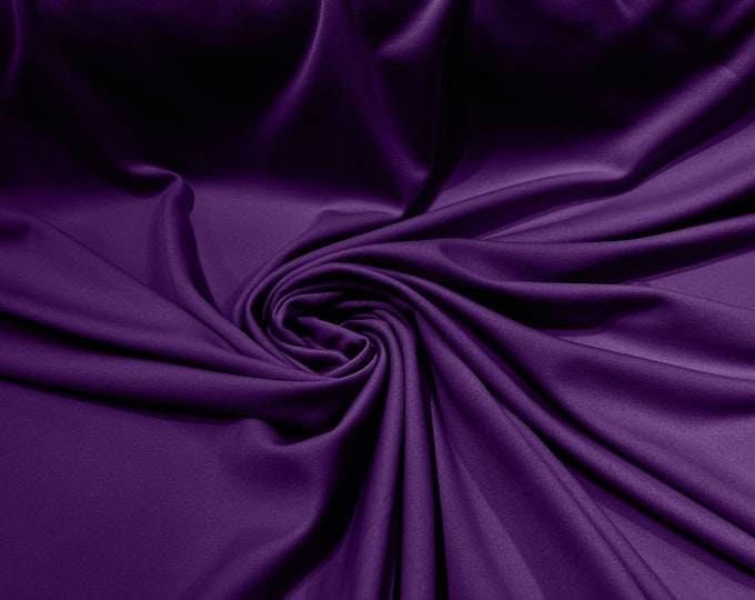 Purple 59/60" Wide 100% Polyester Wrinkle Free Stretch Double Knit Scuba Fabric/cosplay/costumes.