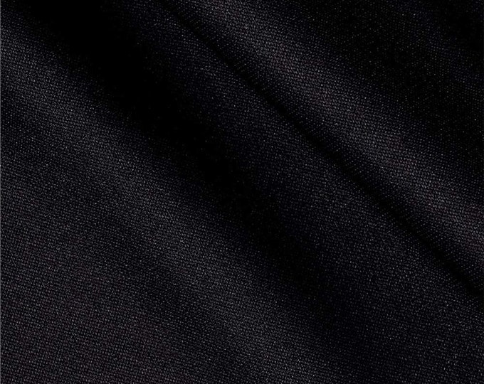 Black 59/60" Wide 100% Polyester Wrinkle Free Stretch Double Knit Scuba Fabric Sold By The Yard.