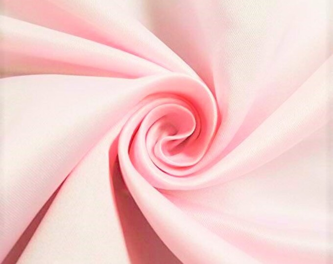 Pink  Light Weight Charmeuse Satin Fabric for Wedding Dress 60" inches wide sold by The Yard.