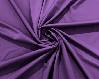 Purple Milliskin Nylon Spandex Stretch Dull Tricot Medium Weight Fabric for Apparel/4 Way Fabric/Swimwear/Activewear/Sportswear/Costume