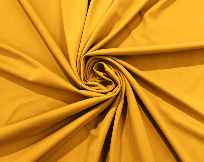 Maize Milliskin Nylon Spandex Stretch Dull Tricot Medium Weight Fabric for Apparel/4 Way Fabric/Swimwear/Activewear/Sportswear/Costume