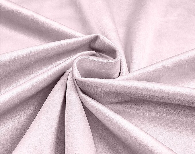 Blush 58"/60Inches Wide Royal Velvet Upholstery Fabric. Sold By The Yard.