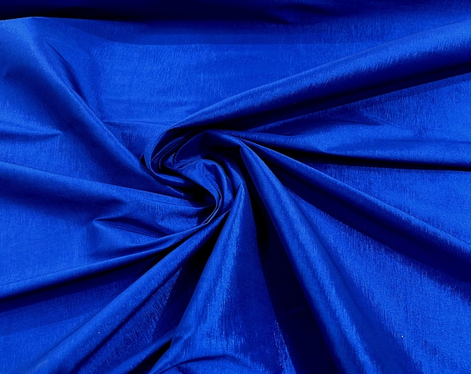 Royal Blue 58" Wide Medium Weight Stretch Two Tone Taffeta Fabric, Stretch Fabric For Bridal Dress Clothing Custom Wedding Gown, New Colors