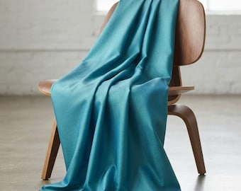 Teal Medium Weight Stretch Two Tone Taffeta Fabric| 58" Wide| Prom Apparel | Nightgown