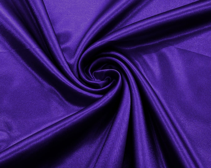 Pucci Purple Crepe Back Satin Bridal Fabric Draper/Prom/Wedding/58" Inches Wide Japan Quality.
