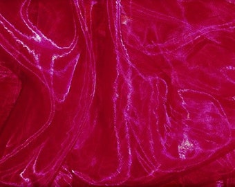 Magenta 58/60" Wide 100% Polyester Soft Light Weight, Sheer, See Through Crystal Organza Fabric Sold By The Yard.