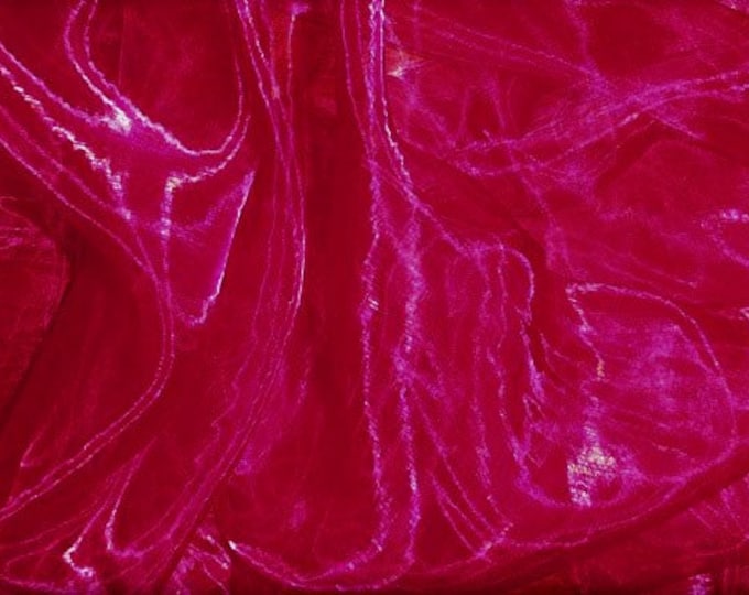 Magenta 58/60" Wide 100% Polyester Soft Light Weight, Sheer, See Through Crystal Organza Fabric Sold By The Yard.