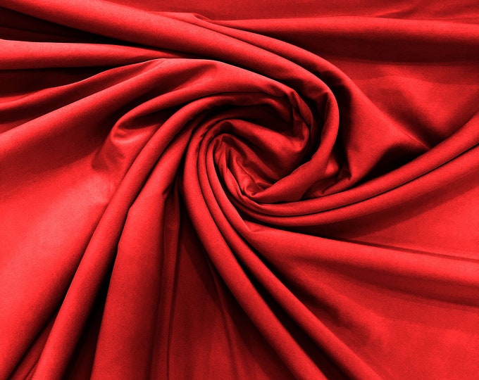 Red 58" Wide ITY Fabric Polyester Knit Jersey 2 Way  Stretch Spandex Sold By The Yard.