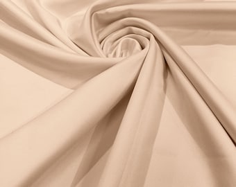 Blush Matte Lamour Satin Fabric (Peau de Soie) Duchess Bridesmaid| 58" Wide| Bridal Dresses.