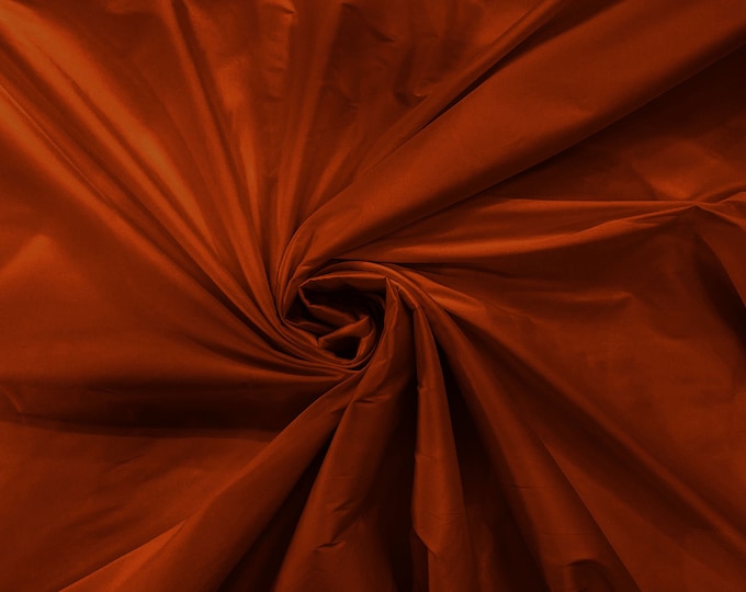 Rust 100% Polyester Imitation Silk Taffeta Fabric 55" Wide/Costume/Dress/Cosplay/Wedding.