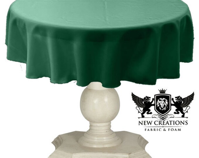 Light Green Tablecloth Solid Dull Bridal Satin Overlay for Small Coffee Table Seamless.